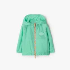 Checker-tape Nylon Hooded Jacket