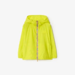 Checker-tape Nylon Hooded Jacket