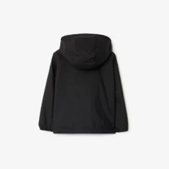 Checker-tape Nylon Hooded Jacket