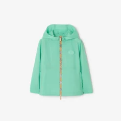Checker-tape Nylon Hooded Jacket