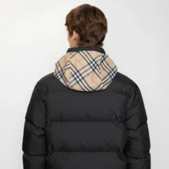 Checker-tape Snowdon Puffer Jacket