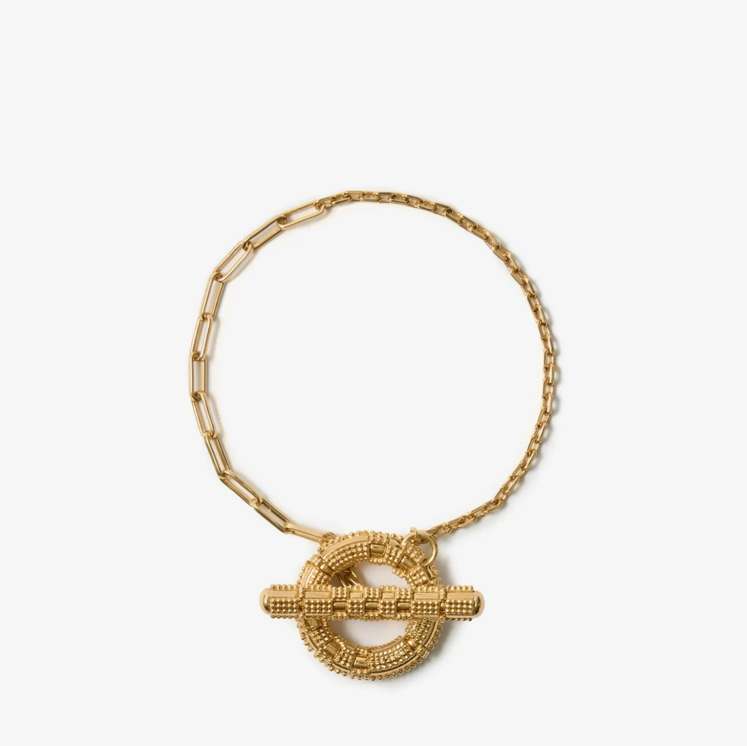 Check Granulation T-Bar Bracelet