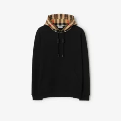 Check Hood Cotton Hoodie
