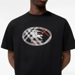 Check Knight Stamp Cotton T-shirt