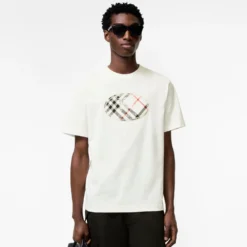 Check Knight Stamp Cotton T-shirt