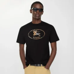 Check Knight Stamp Cotton T-shirt