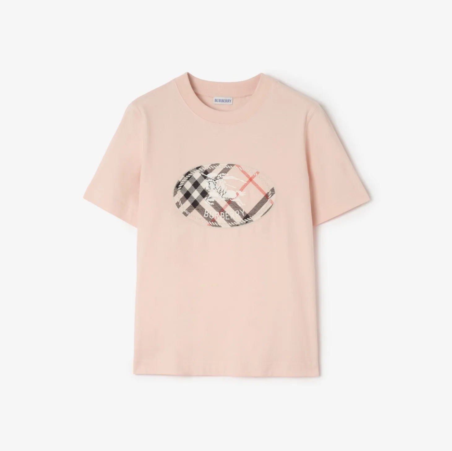 Check Knight Stamp Cotton T-shirt