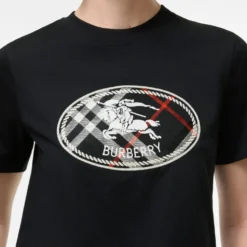 Check Knight Stamp Cotton T-shirt