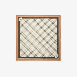 Check Knight Stamp Silk Scarf