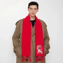 Check Label Cashmere Scarf