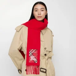 Check Label Cashmere Scarf