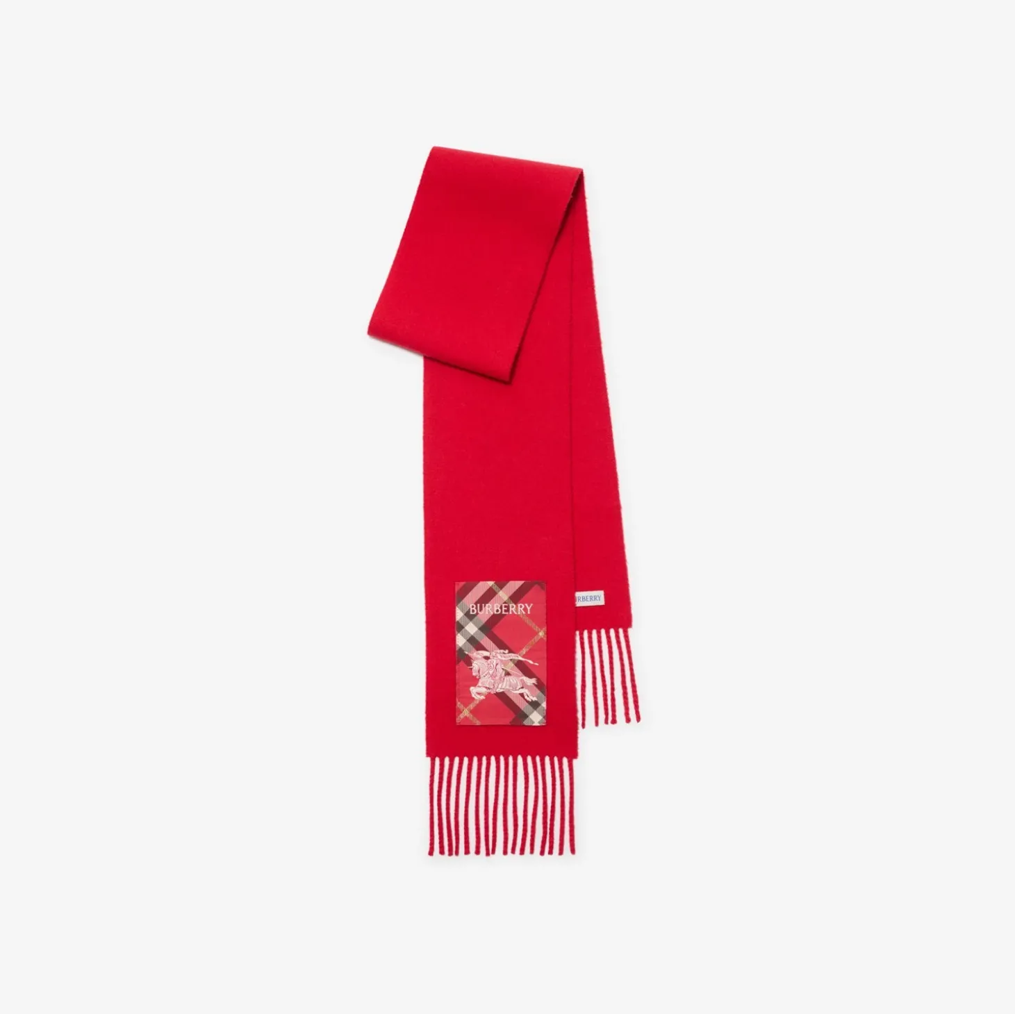 Check Label Cashmere Scarf