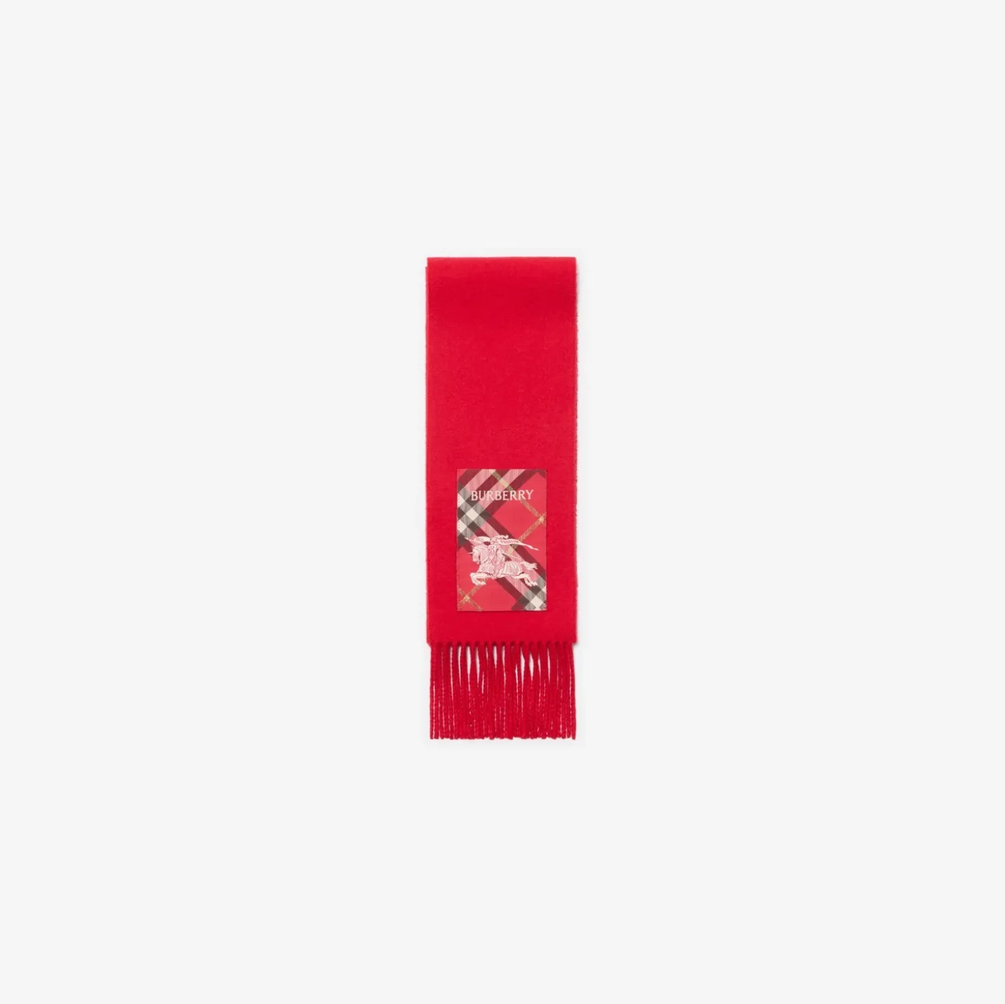 Check Label Cashmere Scarf