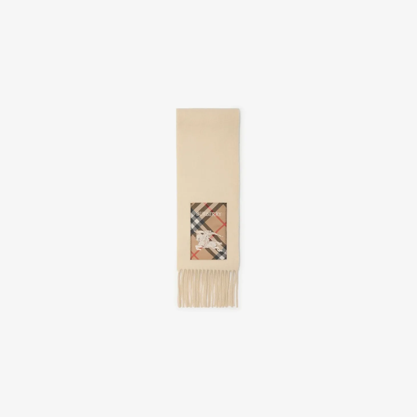 Check Label Cashmere Scarf