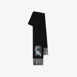 Check Label Cashmere Scarf