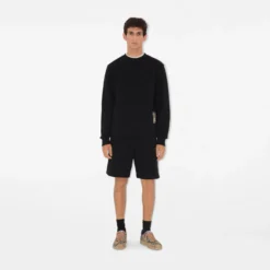 Check Label Cotton Shorts