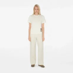Check Label Cotton T-shirt