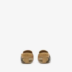 Check Nylon Blend Booties