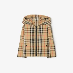 Check Nylon Hooded Jacket