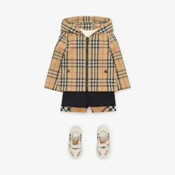 Check Nylon Hooded Jacket