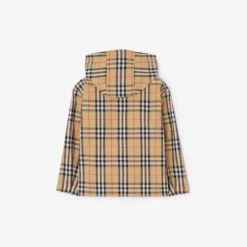 Check Nylon Hooded Jacket