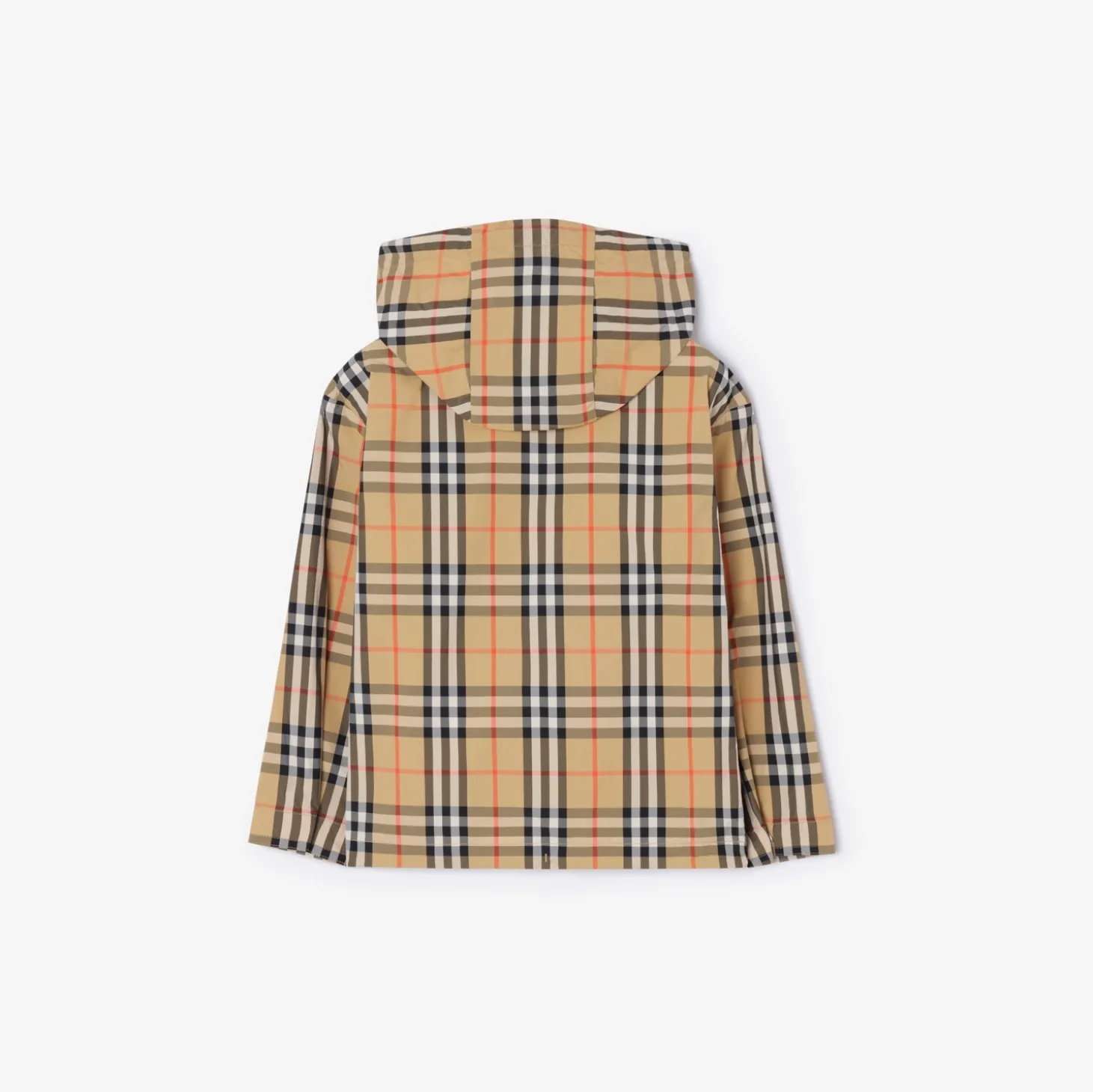 Check Nylon Hooded Jacket