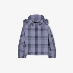 Check Nylon Hooded Jacket