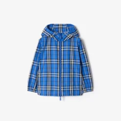 Check Nylon Hooded Jacket
