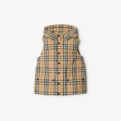 Check Nylon Puffer Gilet