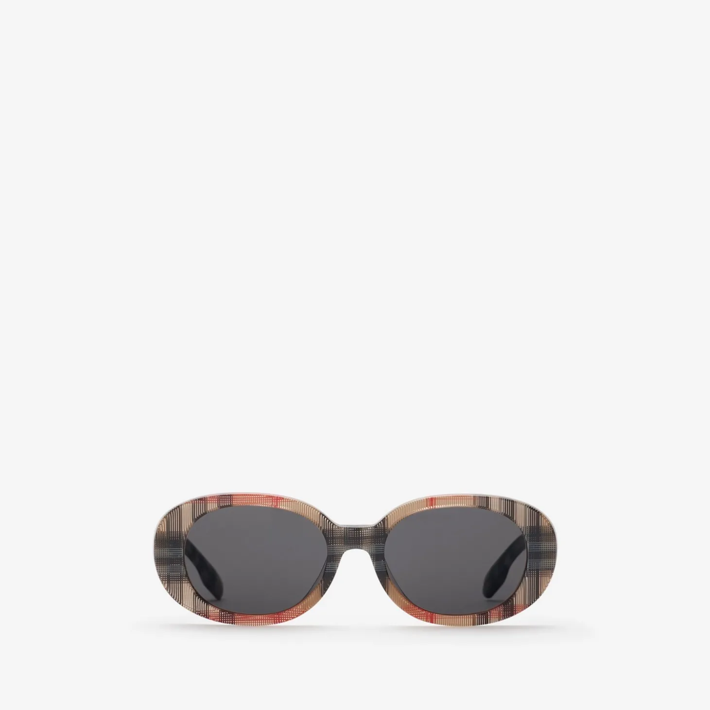 Check Oval Sunglasses