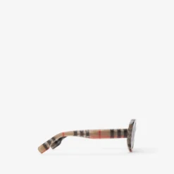 Check Oval Sunglasses