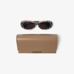 Check Oval Sunglasses
