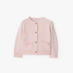 Check Patch Wool Cashmere Cardigan