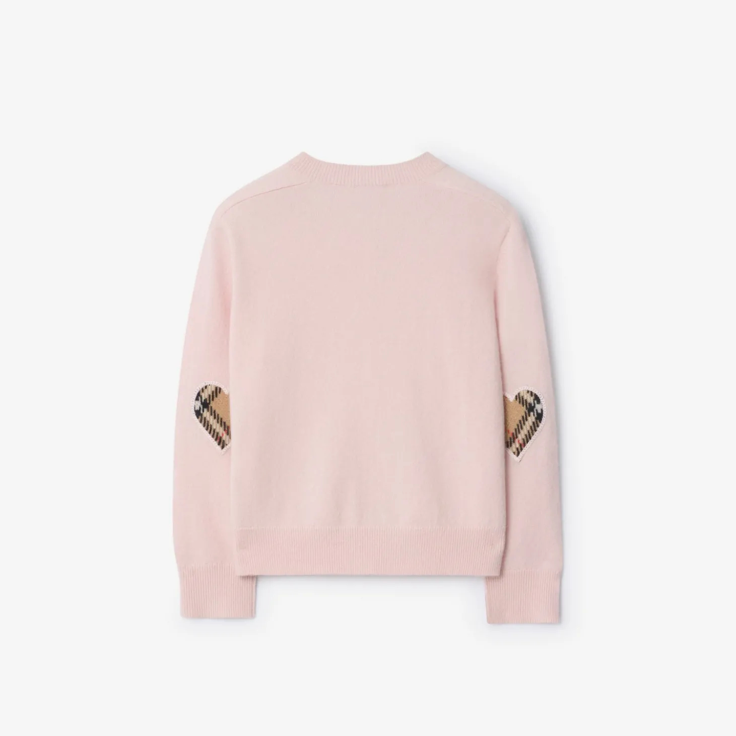 Check Patch Wool Cashmere Cardigan