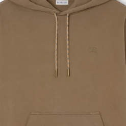 Check Piping Cotton Hoodie