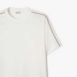 Check Piping Cotton T-shirt
