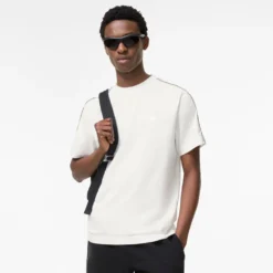 Check Piping Cotton T-shirt