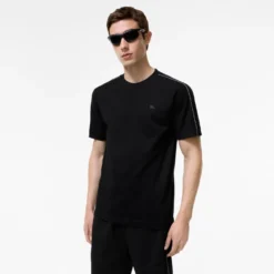 Check Piping Cotton T-shirt