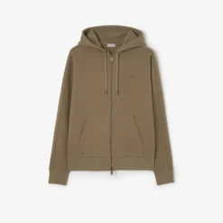 Check Piping Cotton Zip Hoodie