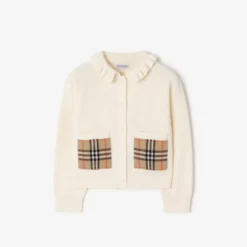 Check Pocket Cotton Wool Cardigan