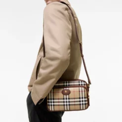 Check Pocket Crossbody Bag