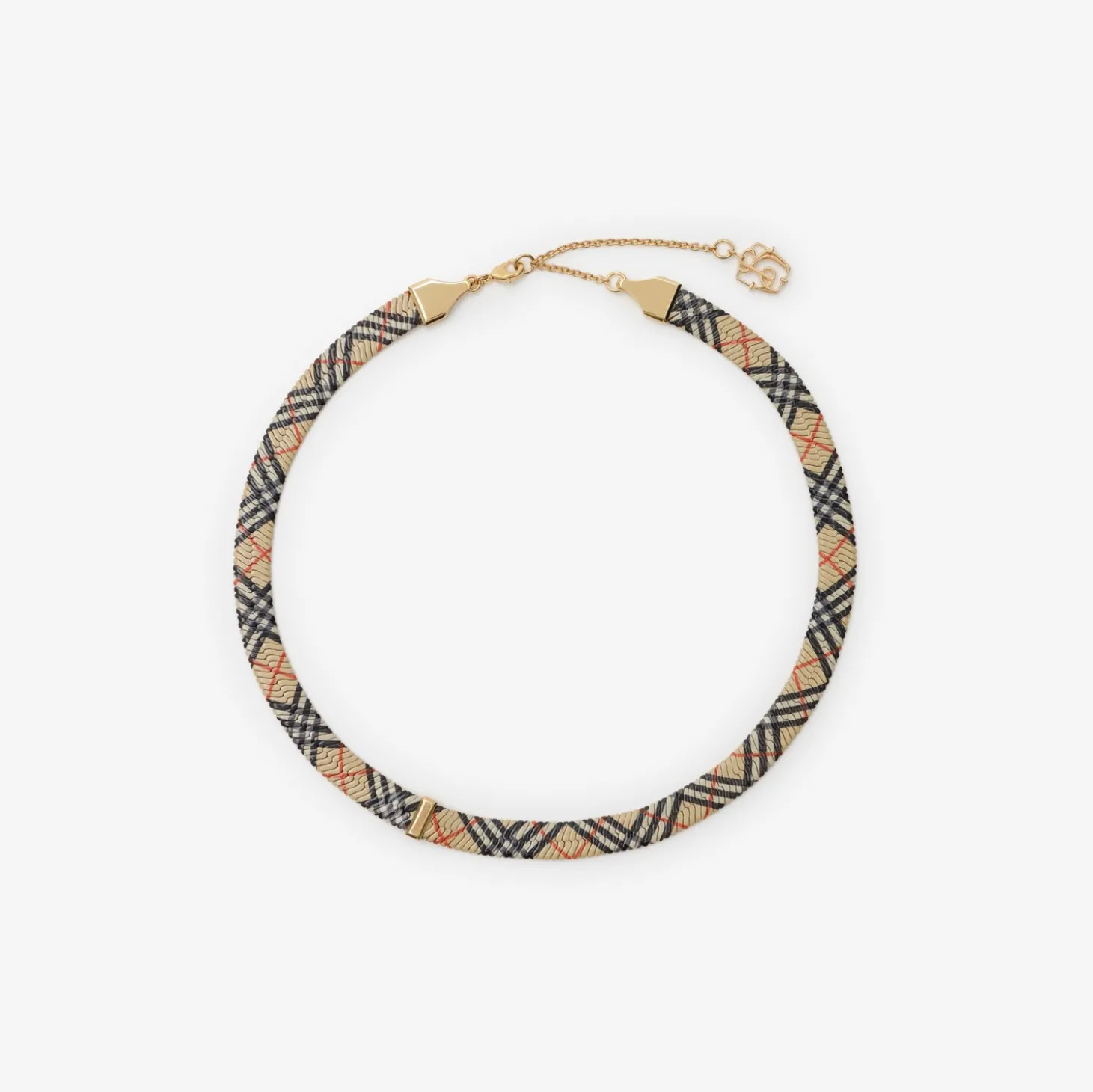 Check Print Necklace