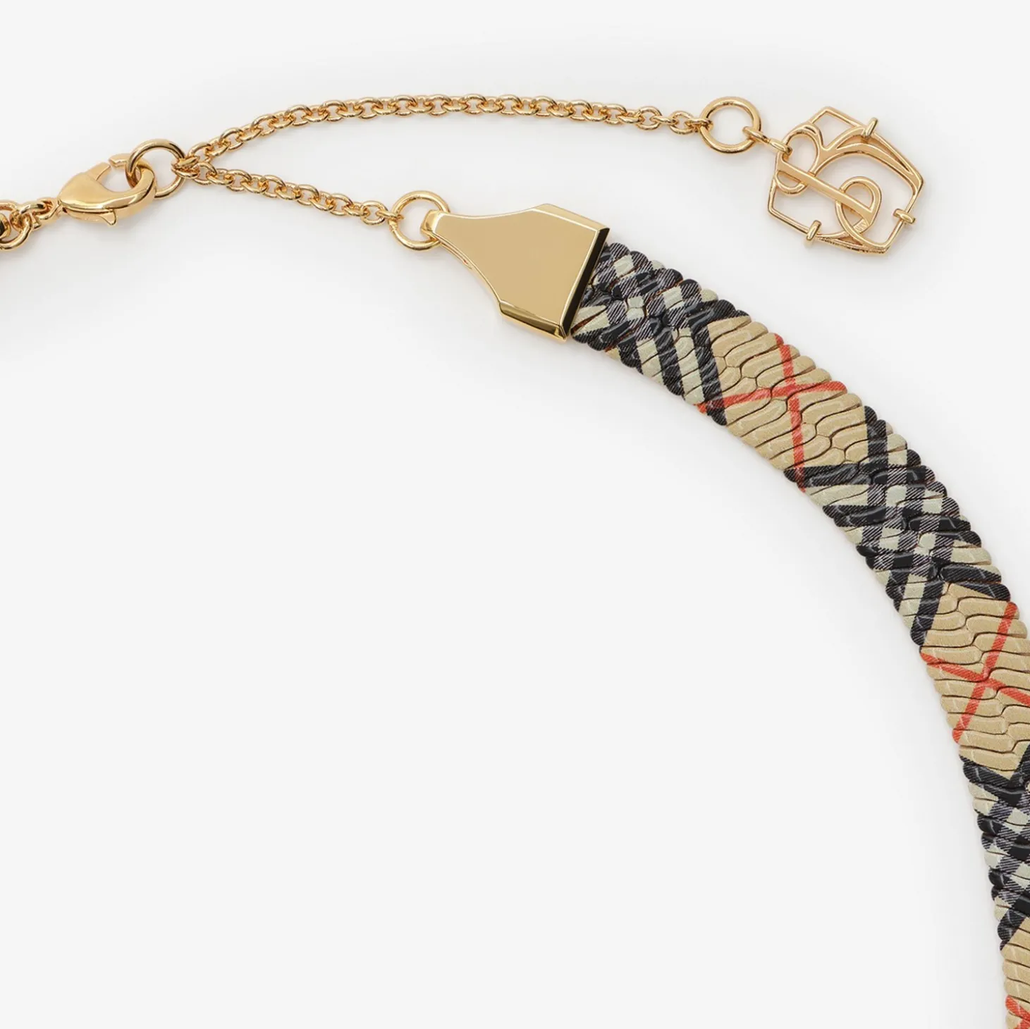 Check Print Necklace
