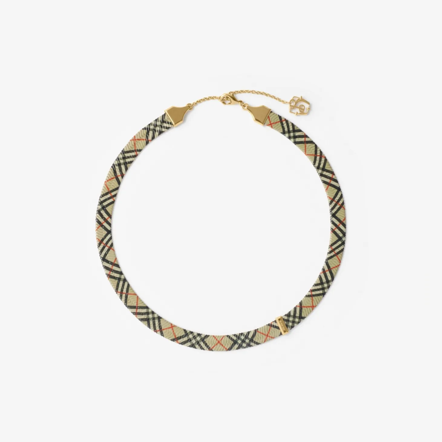 Check Print Necklace