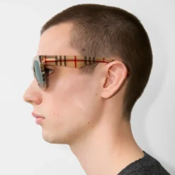 Check Round Sunglasses