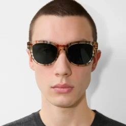 Check Round Sunglasses
