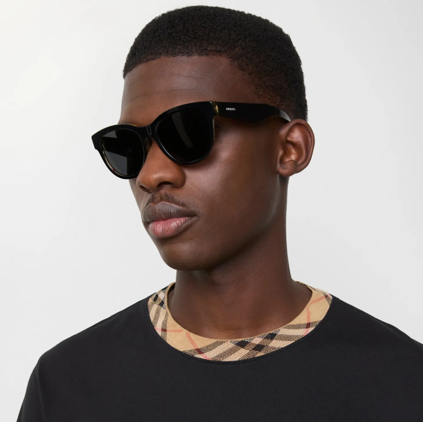 Check Round Sunglasses