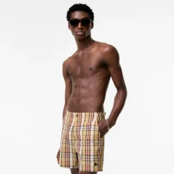Check Seersucker Swim Shorts