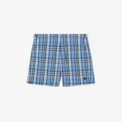 Check Seersucker Swim Shorts
