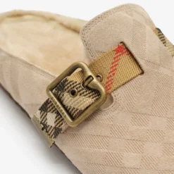 Check Shearling Urchin Clogs